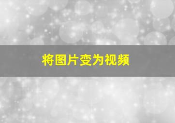 将图片变为视频