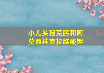 小儿头孢克肟和阿莫西林克拉维酸钾