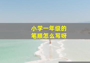 小学一年级的笔顺怎么写呀