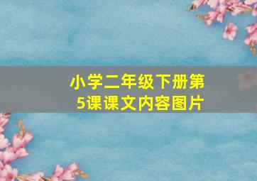 小学二年级下册第5课课文内容图片