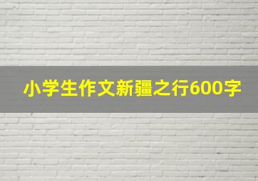 小学生作文新疆之行600字