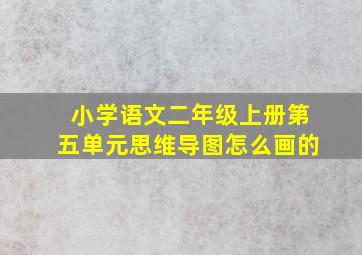 小学语文二年级上册第五单元思维导图怎么画的