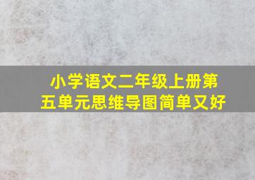 小学语文二年级上册第五单元思维导图简单又好