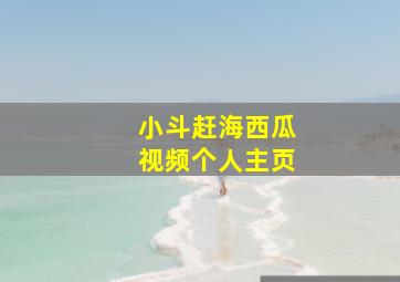 小斗赶海西瓜视频个人主页