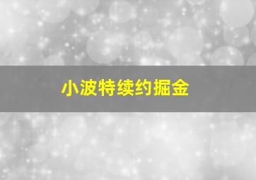 小波特续约掘金