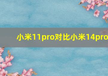 小米11pro对比小米14pro