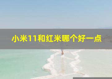 小米11和红米哪个好一点