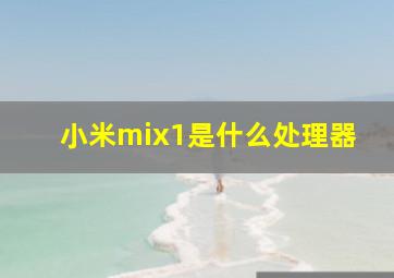 小米mix1是什么处理器