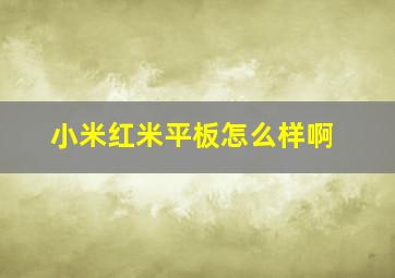 小米红米平板怎么样啊