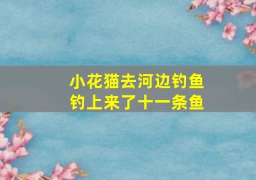 小花猫去河边钓鱼钓上来了十一条鱼