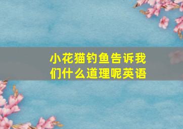 小花猫钓鱼告诉我们什么道理呢英语