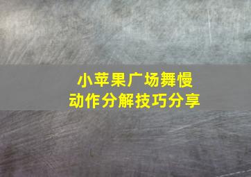 小苹果广场舞慢动作分解技巧分享