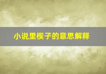 小说里楔子的意思解释