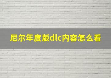 尼尔年度版dlc内容怎么看