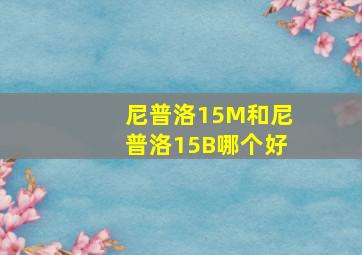 尼普洛15M和尼普洛15B哪个好