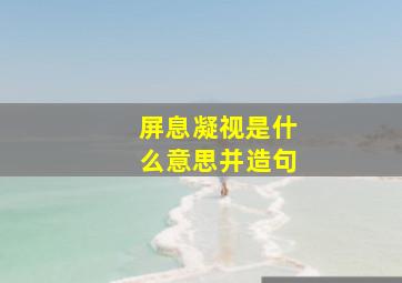 屏息凝视是什么意思并造句