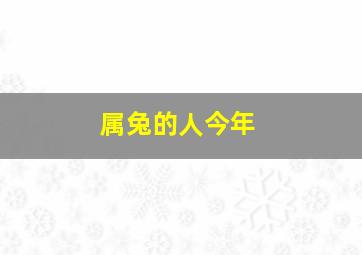 属兔的人今年