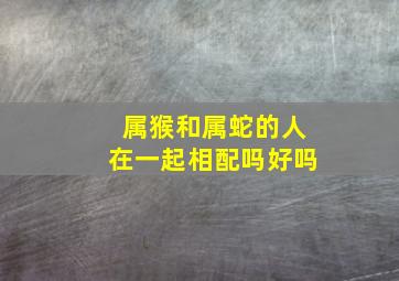 属猴和属蛇的人在一起相配吗好吗