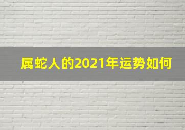 属蛇人的2021年运势如何