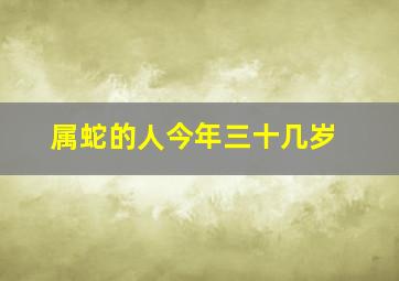 属蛇的人今年三十几岁