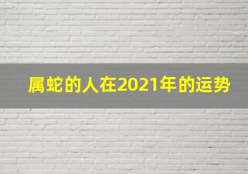 属蛇的人在2021年的运势