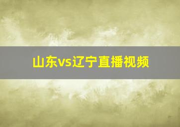 山东vs辽宁直播视频