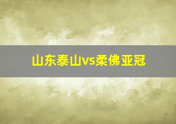 山东泰山vs柔佛亚冠