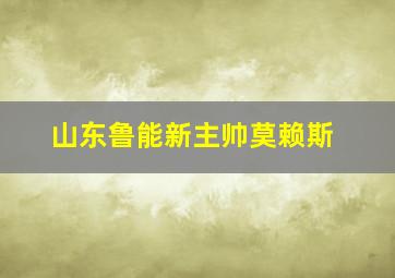 山东鲁能新主帅莫赖斯