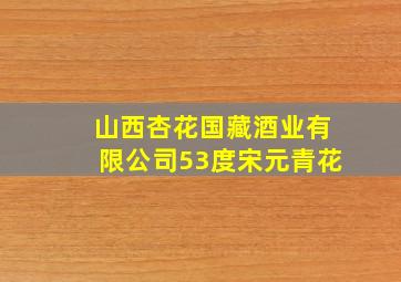 山西杏花国藏酒业有限公司53度宋元青花