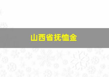 山西省抚恤金