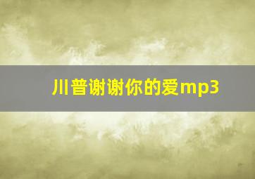 川普谢谢你的爱mp3