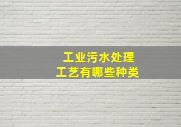 工业污水处理工艺有哪些种类