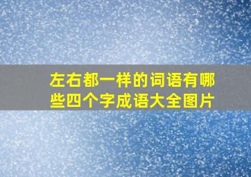 左右都一样的词语有哪些四个字成语大全图片