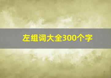 左组词大全300个字