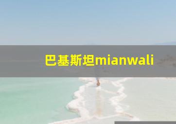 巴基斯坦mianwali