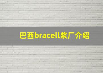 巴西bracell浆厂介绍