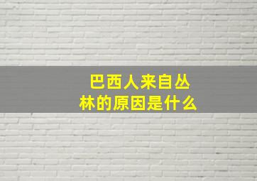 巴西人来自丛林的原因是什么