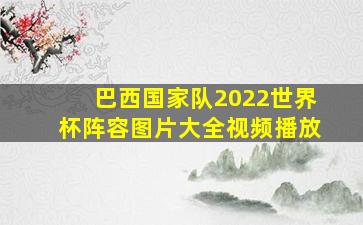 巴西国家队2022世界杯阵容图片大全视频播放