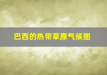 巴西的热带草原气候图