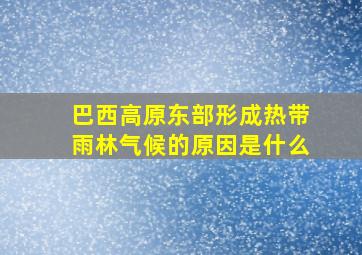 巴西高原东部形成热带雨林气候的原因是什么