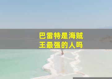 巴雷特是海贼王最强的人吗