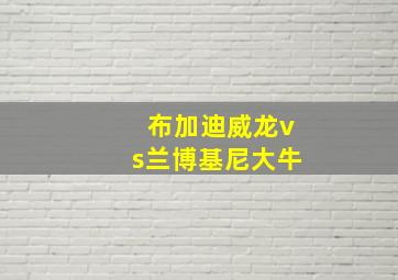 布加迪威龙vs兰博基尼大牛