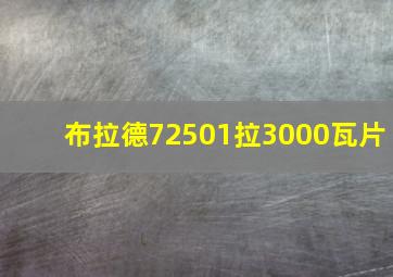 布拉德72501拉3000瓦片