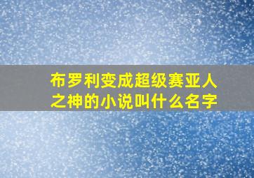 布罗利变成超级赛亚人之神的小说叫什么名字