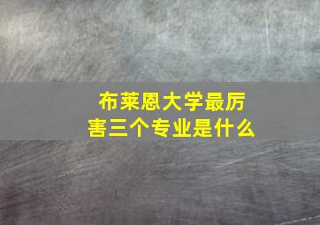 布莱恩大学最厉害三个专业是什么