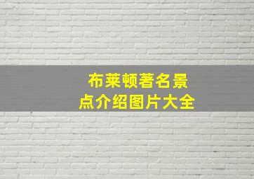 布莱顿著名景点介绍图片大全