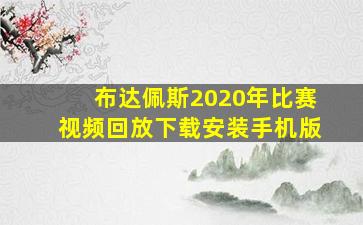 布达佩斯2020年比赛视频回放下载安装手机版