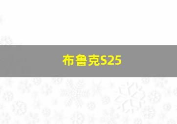 布鲁克S25