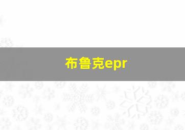 布鲁克epr