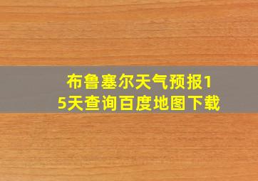 布鲁塞尔天气预报15天查询百度地图下载